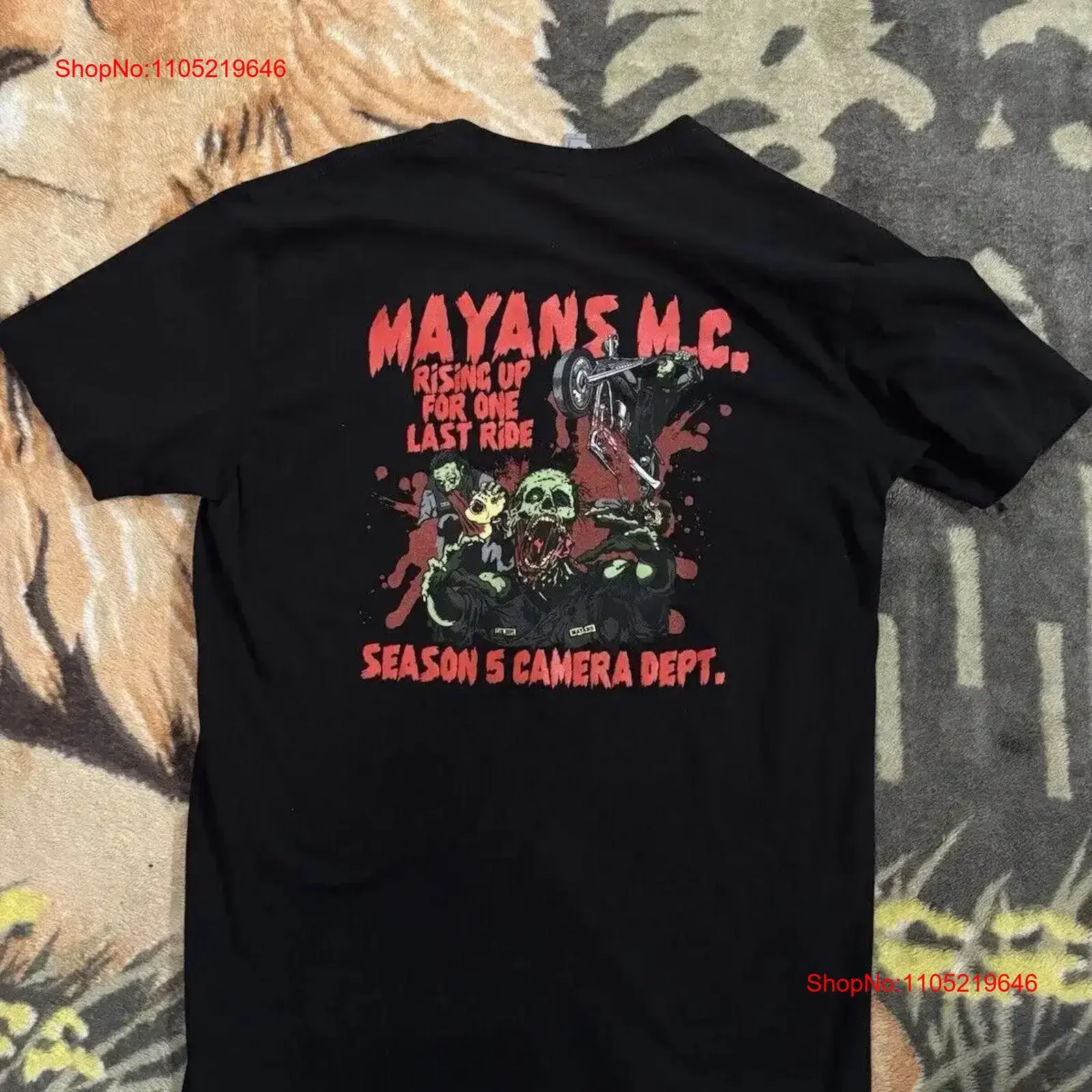 

New Mayan s MC Season 5 Opener T Shirt Sz L Men O A Camera Dept 1 Last Ride vintage Washed designer clothes Comfortable