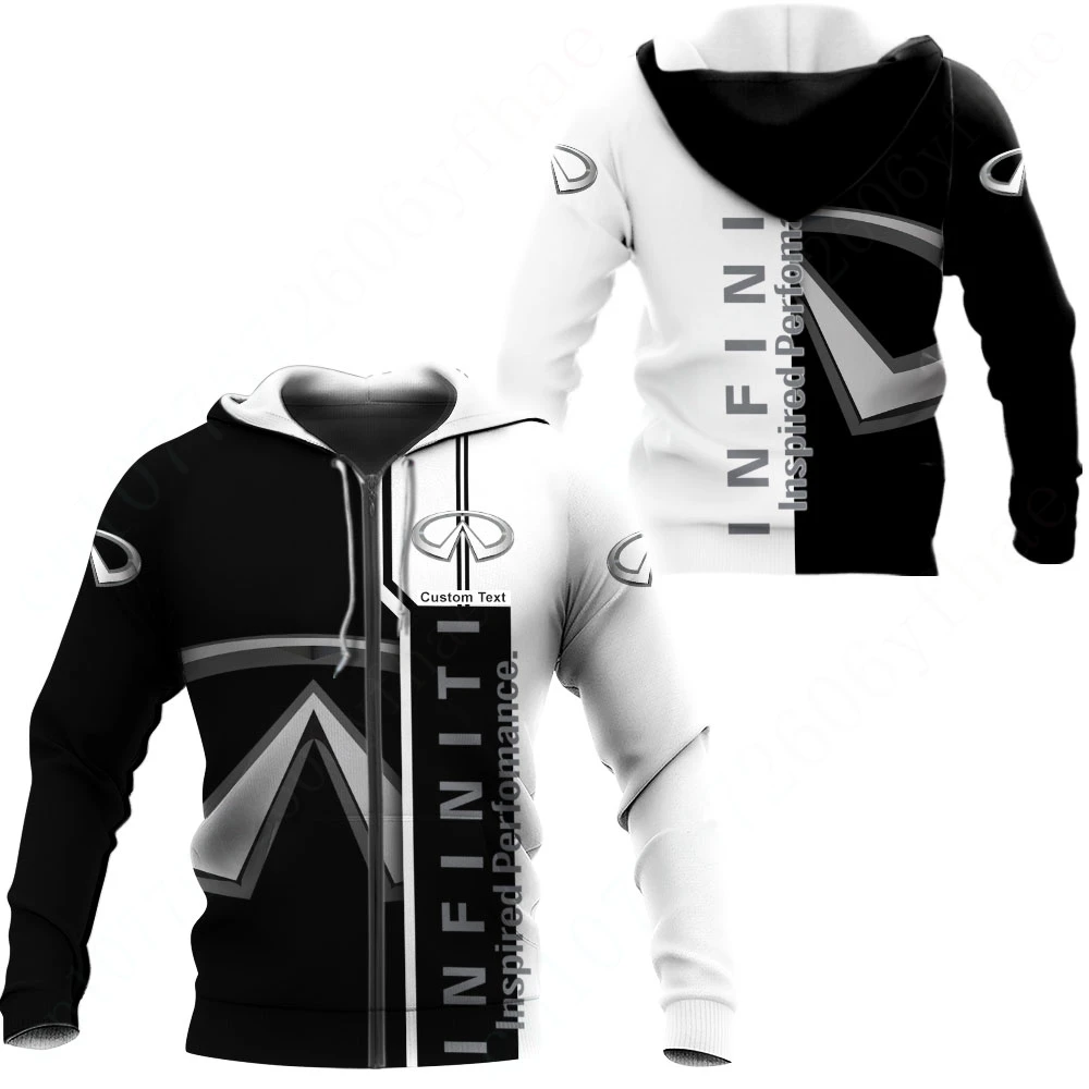 Sudaderas con capucha de Anime Infiniti para hombres y mujeres, sudadera informal con estampado 3D, ropa Unisex, sudaderas con cremallera Harajuku, Jersey esencial, Top