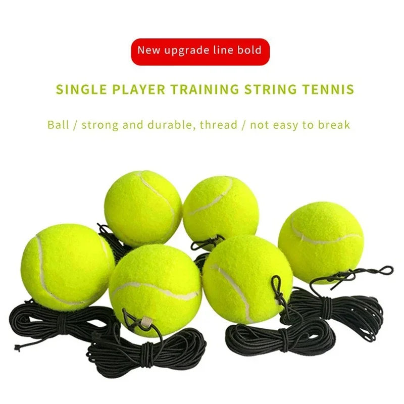 3W1/2/5pcs Tennis Base Rope Tennis Training Equipment Self-Taught Rebounder Tennis Sparring Equipment High Bounce Durable Tennis