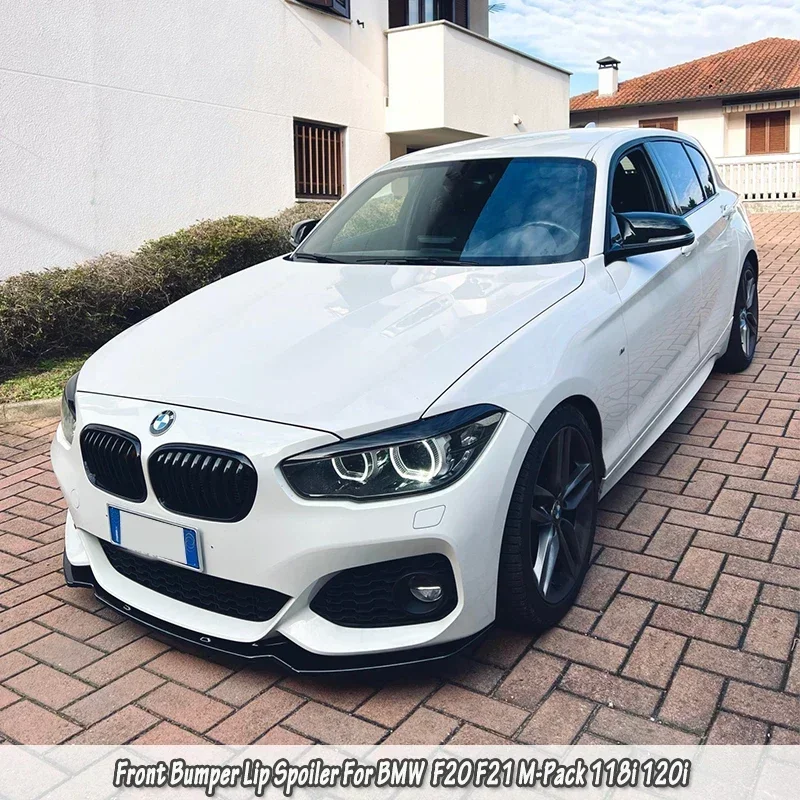 Do Bmw serii 1 F20 F21 M-pack 118i 120i M135i M140i 2015-2019 Zderzak przedni Warga Podbródek Dyfuzor Body Kit Spoiler Deflektor Tuning