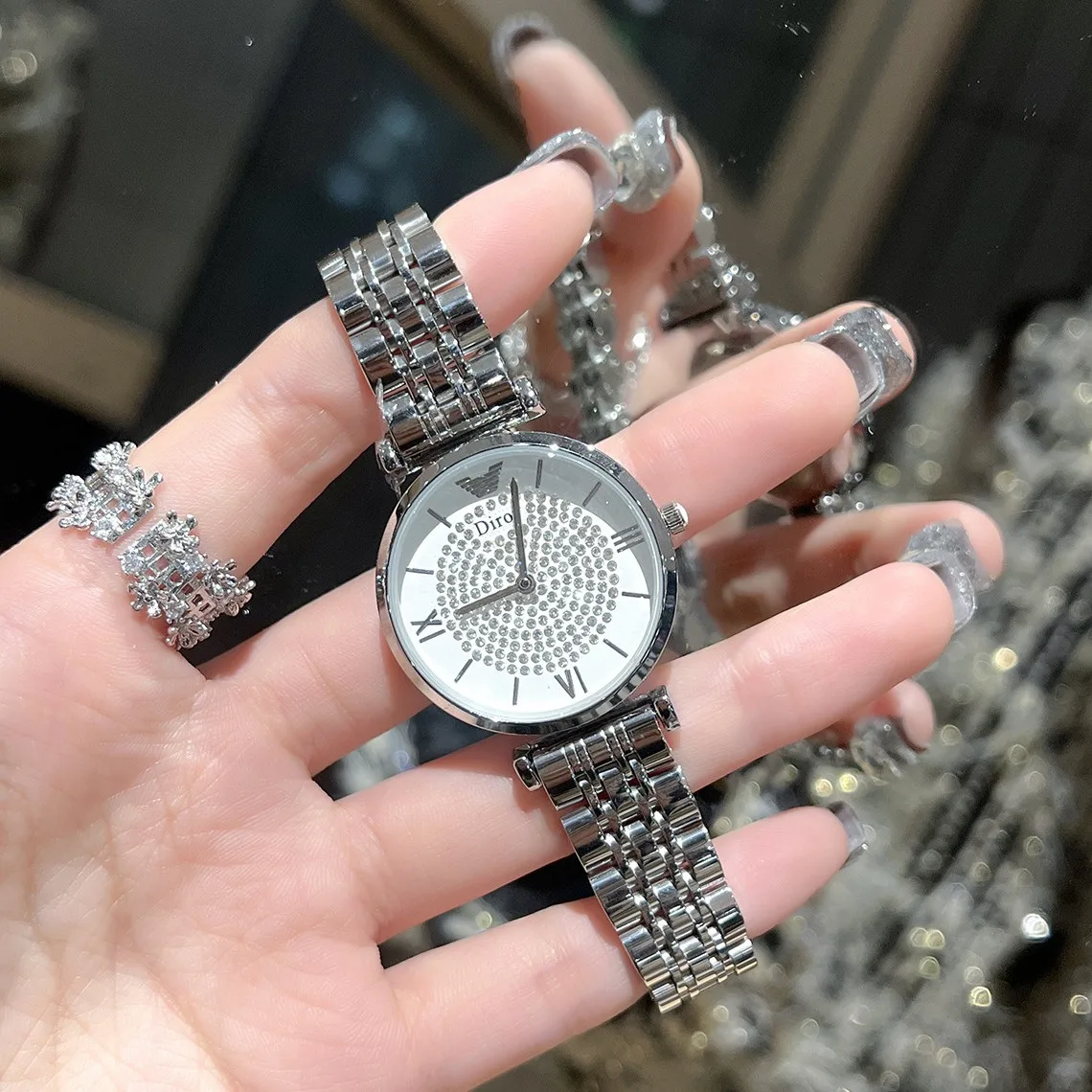 لوحة ساعة الماس لساعة الفتاة