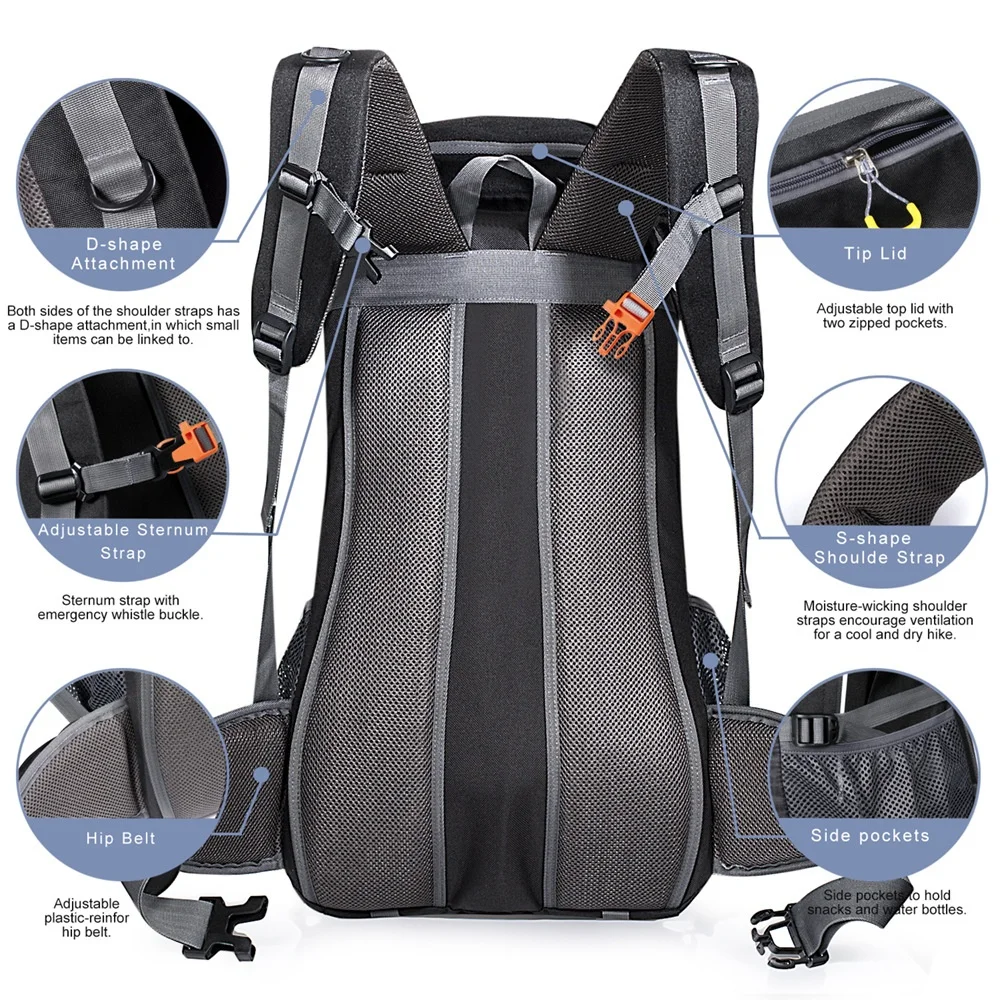 Customized wholesale fashionable low price 78L zipper solar panel bag solar charger travel camping backpack view 3