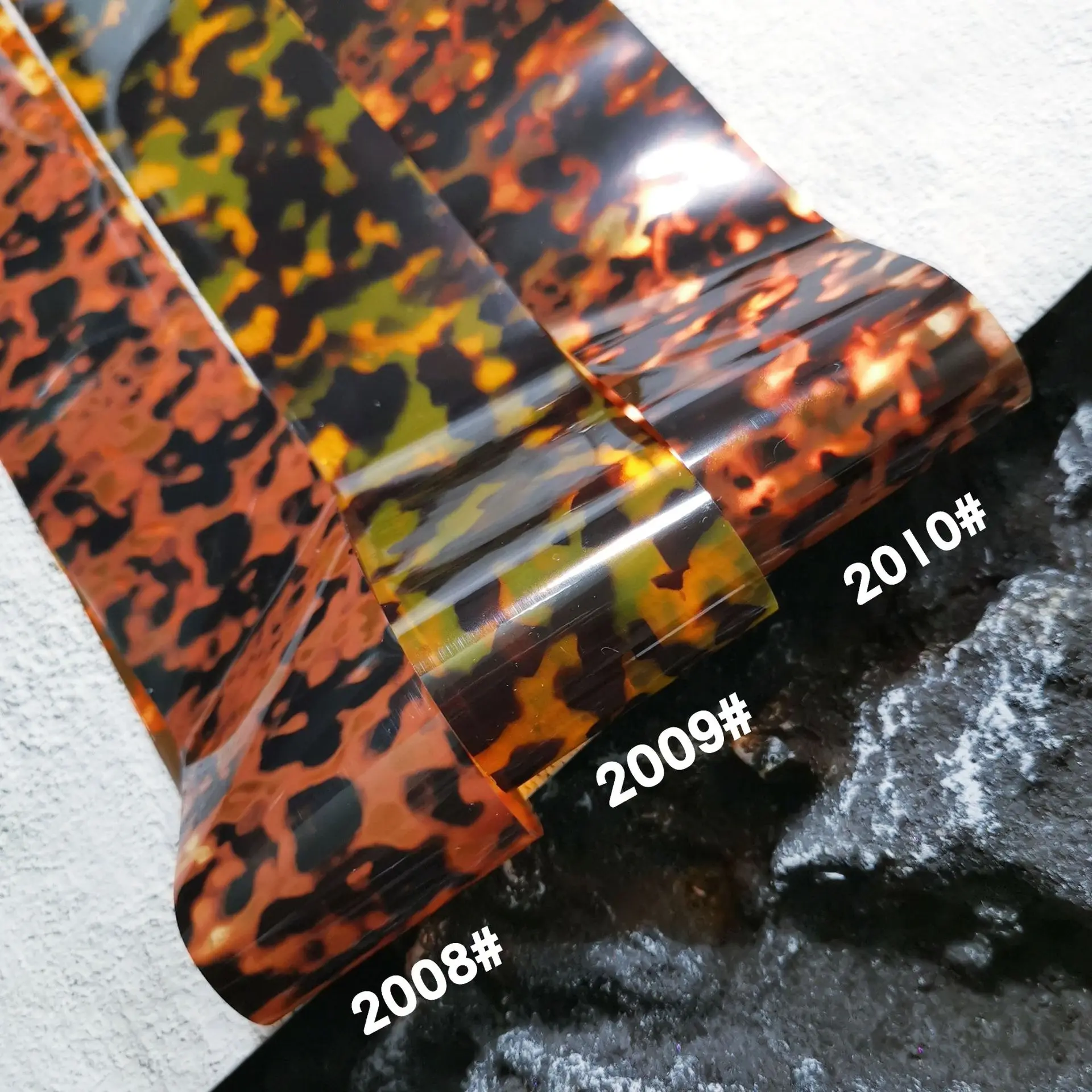 1roll 100CM*4CM Tortoise Shell Amber Design Translucent Transfer Foil Film Wraps Starry Sky Paper Nail Art Manicure DIY Decor