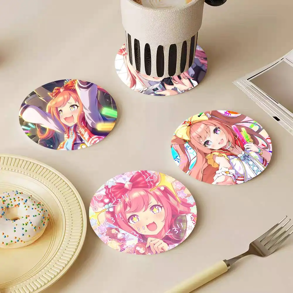 Agnes Digital Anime Umamusume Round Wooden Coasters Suitable For Restaurants And Coffee Home Gift Choice Holidays