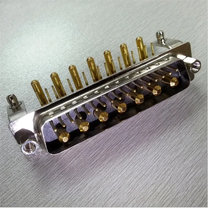 

New product mixed high current D-SUB24W7 bent pin male computer power supply 7+17 hybrid connector