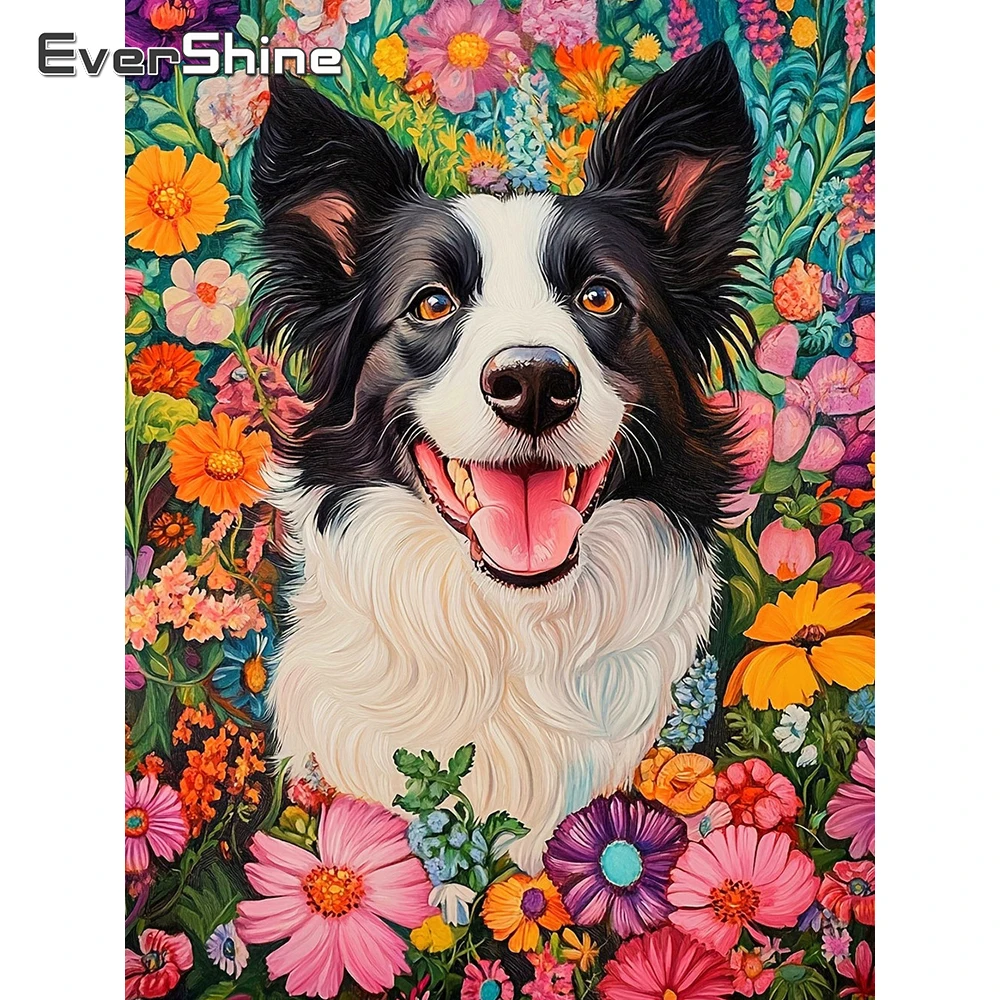 Evershine Diamant Mosaik Hund Voll Quadrat Bohrer Stickerei Tier Neue Ankunft Bild Strass Malerei Daisy Hause Dekoration