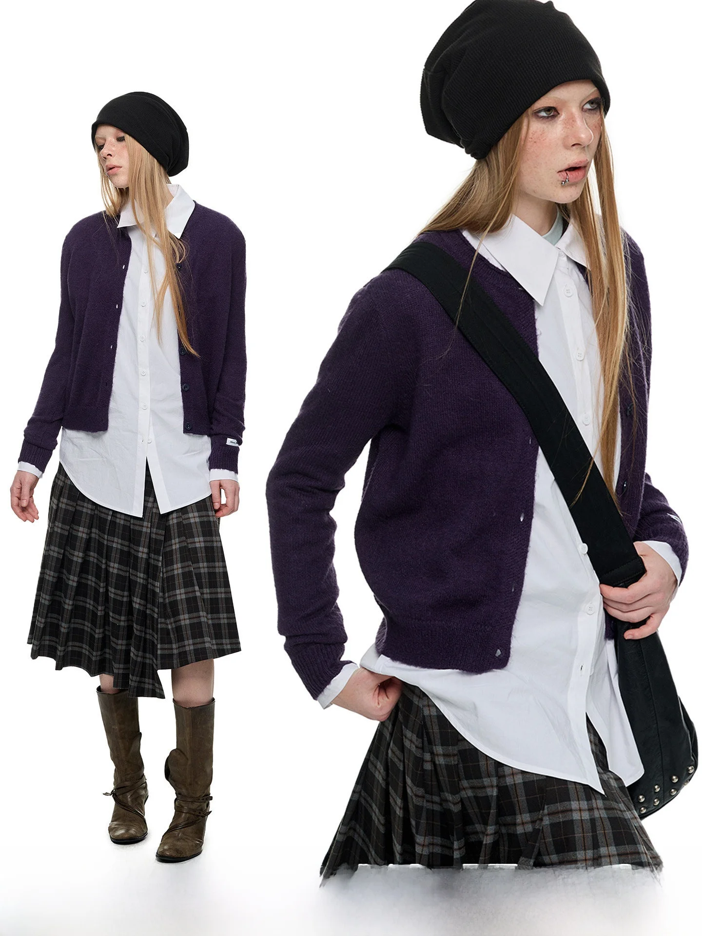 

JIKOO Light Soft Knitted Cardigan Top in Multiple Colors Slim Fit ort Outerwear for Women Retro Commute Sle Long Sve