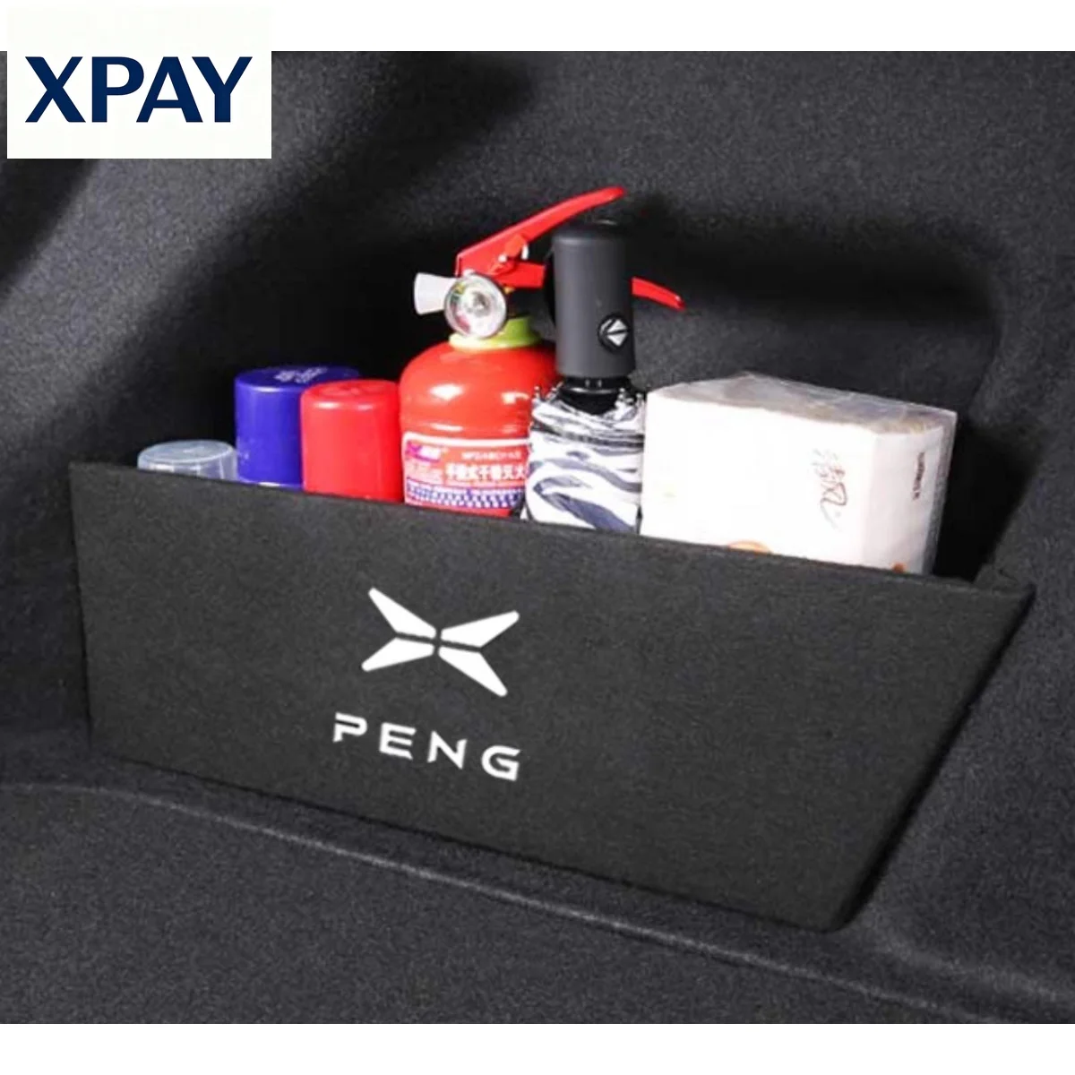 Car New For XPeng G3 2018-2022 Rear Spare Compartment Partition Rear Trunk Storage Box Extreme Interior Modification Accessories