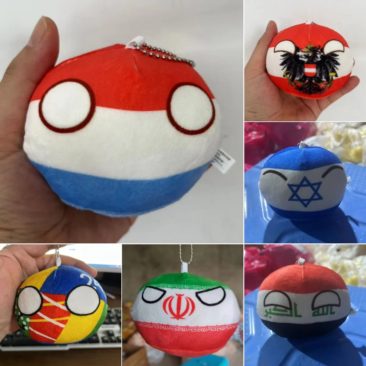 

70 styles 10cm Country Ball Plush Toys Polandball Pendant Country Balls Republic Poland Stuffed Doll Christmas Gifts for Kids