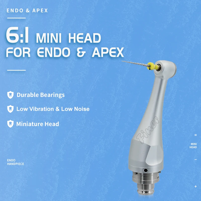 Dental Endo Motor Head 6:1 Reduction Contra Angle Handpiece Head for Root Canal Endodontic Treatment Fit Woodpecker