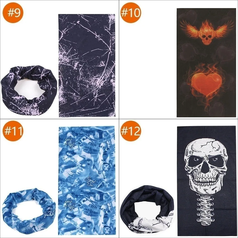 Naadloze Multifunctionele Schedelbuis Buisvormige Half Gezichtsmasker Hoofdband Hoofdband Bandana Nek Warmer Zwart