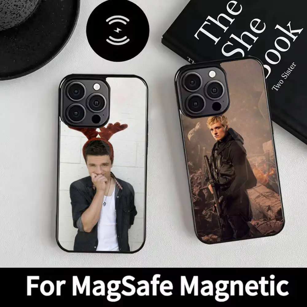

J-Josh Hutcherson Phone Case For iPhone 17 16 15 14 13 12 Pro Max Plus for Magsafe Mirror Wireless Magnetic Cover