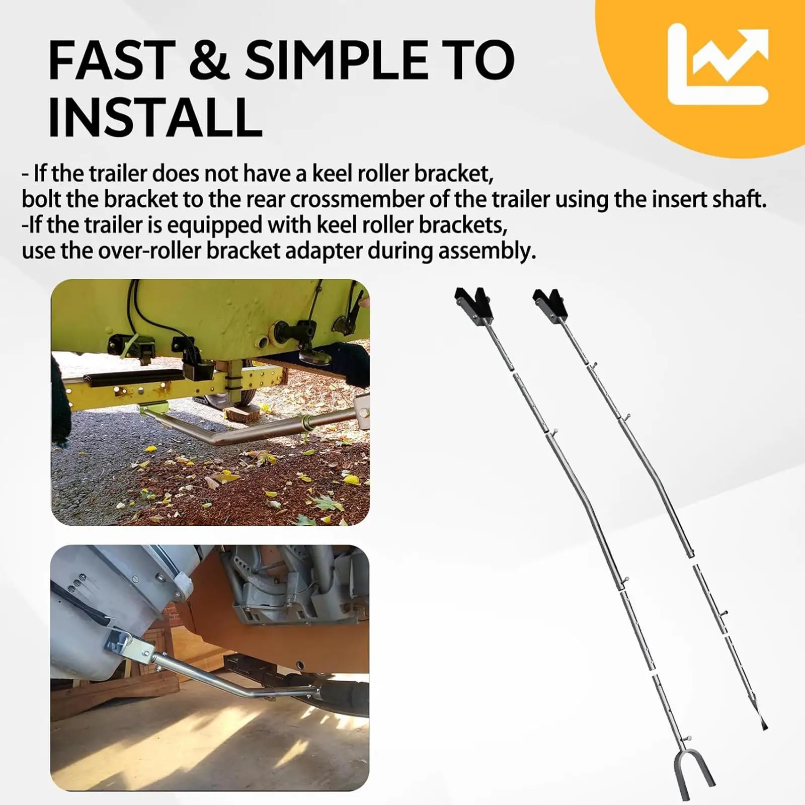 Boat Transom Saver Support Bar Replacement Easy to Install Heavy Duty Universal High Strength Adjustable from 28 to 59 Inches