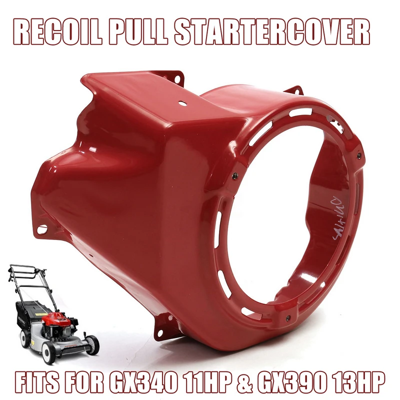 

Recoil Pull Starter Cooling Fan Cover Shroud For GX340 11HP & GX390 13HP Red