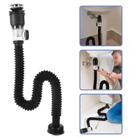 New Kitchen Sink Drain Hose Basin Odor Isolation Drain Sink Wash Basin Universal Horizontal and Vertical Drain Pipes Accessories