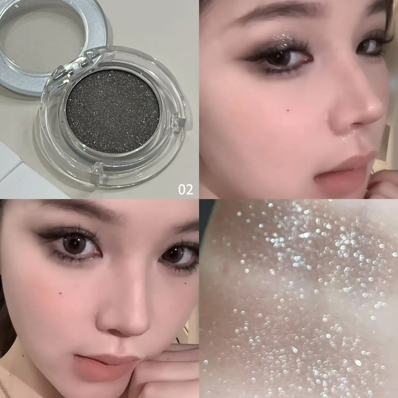 Faiccia Single Eyeshadow Creamy Mousse Diamond Shimmer Waterproof Sweatproof Daily Party Makeup