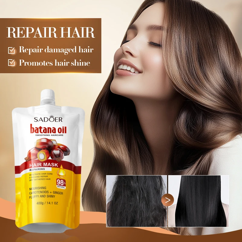 

400g Batana Oil Hair Mask Scalp Soothing Repairing Frizzy Dry Broken Hair Nourish Hydration Smooth Hair Conditioning Hair Care