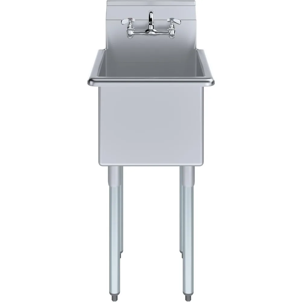 حوض الفولاذ المقاوم للصدأ من AmGood |   304 الصف |   مثالية للمطاعم والمطابخ والمغسلة والكراجات |   معتمد من NSF |   1