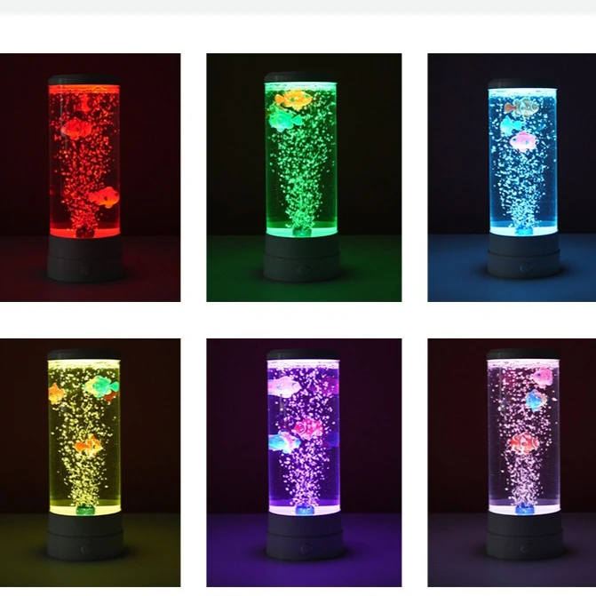 Simulated LED Multi-color Bubble Fish Atmosphere Home Decoration Item with USB Plug-in Personalized Creative Gift view 5