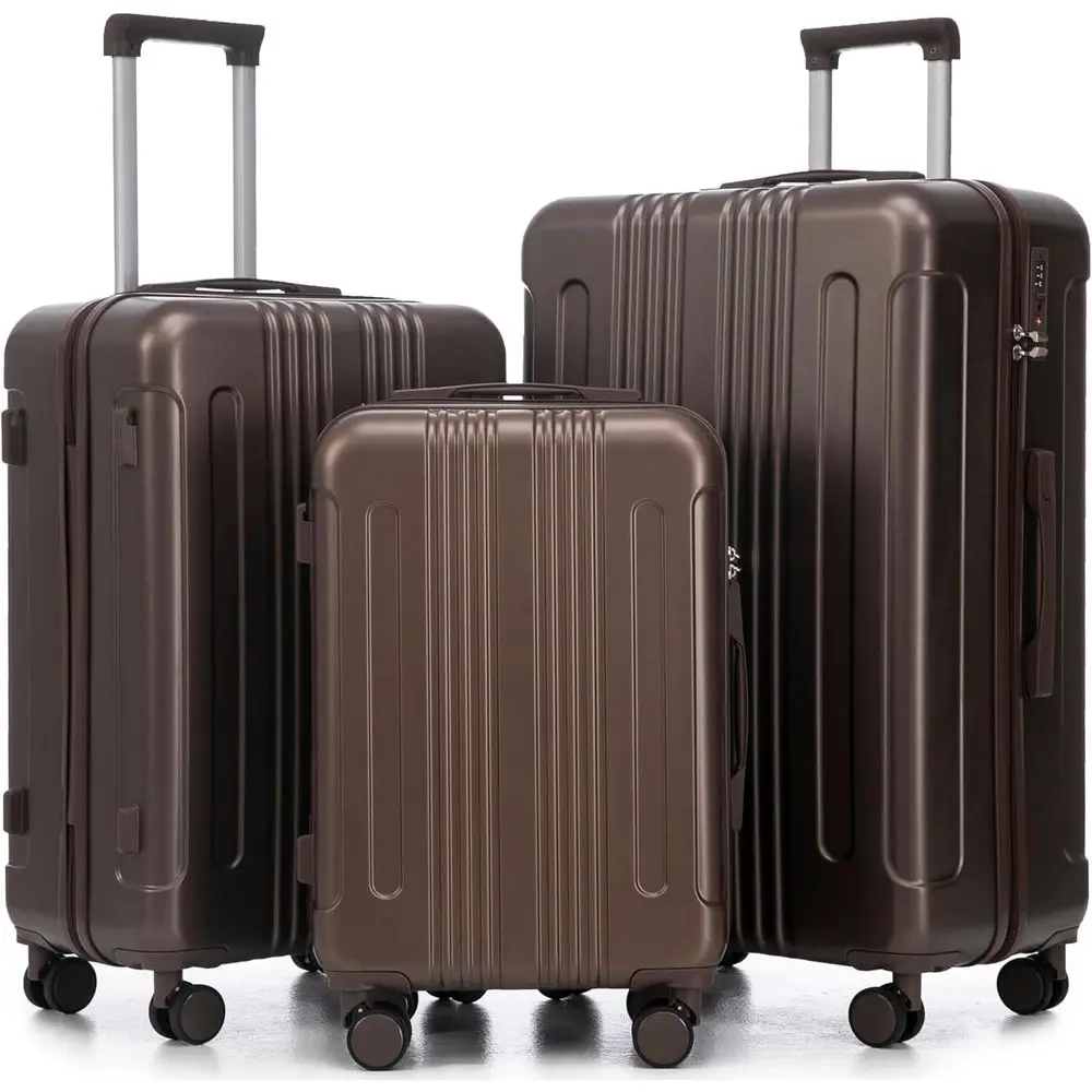 

3-Piece ABS Spinner Luggage Set for Carry-On Use