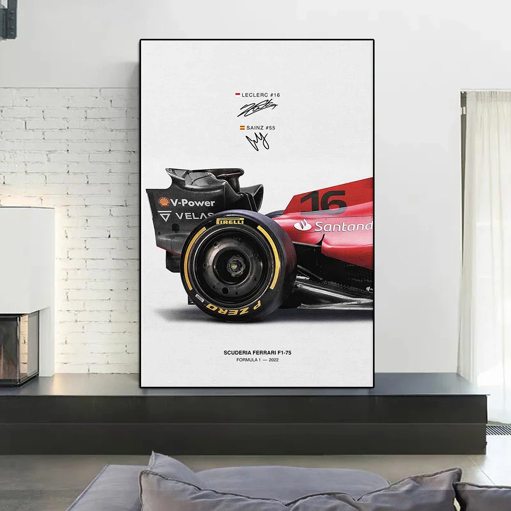 Modern Simple Wall Art Race Car Driver Formula 1 Grand Prix HD Canvas Print Poster Home Living Room Bedroom Decorative Painting