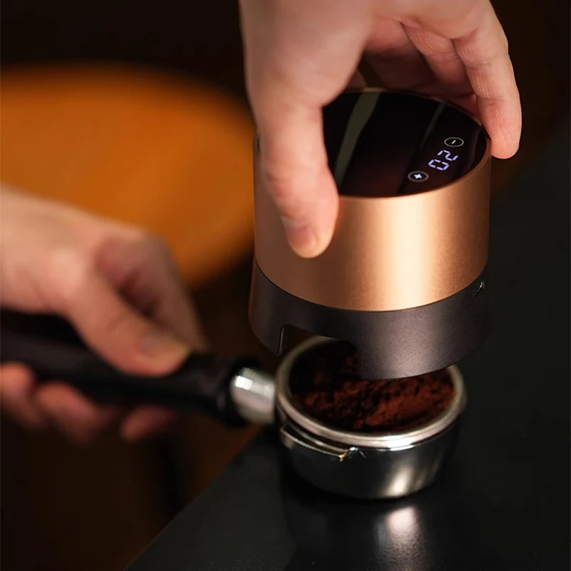 Electric Coffee Tamper 35KG Automatic Tamper Distributor Flat Press/Threaded Tamper Rechargeable for 58MM Portafilter