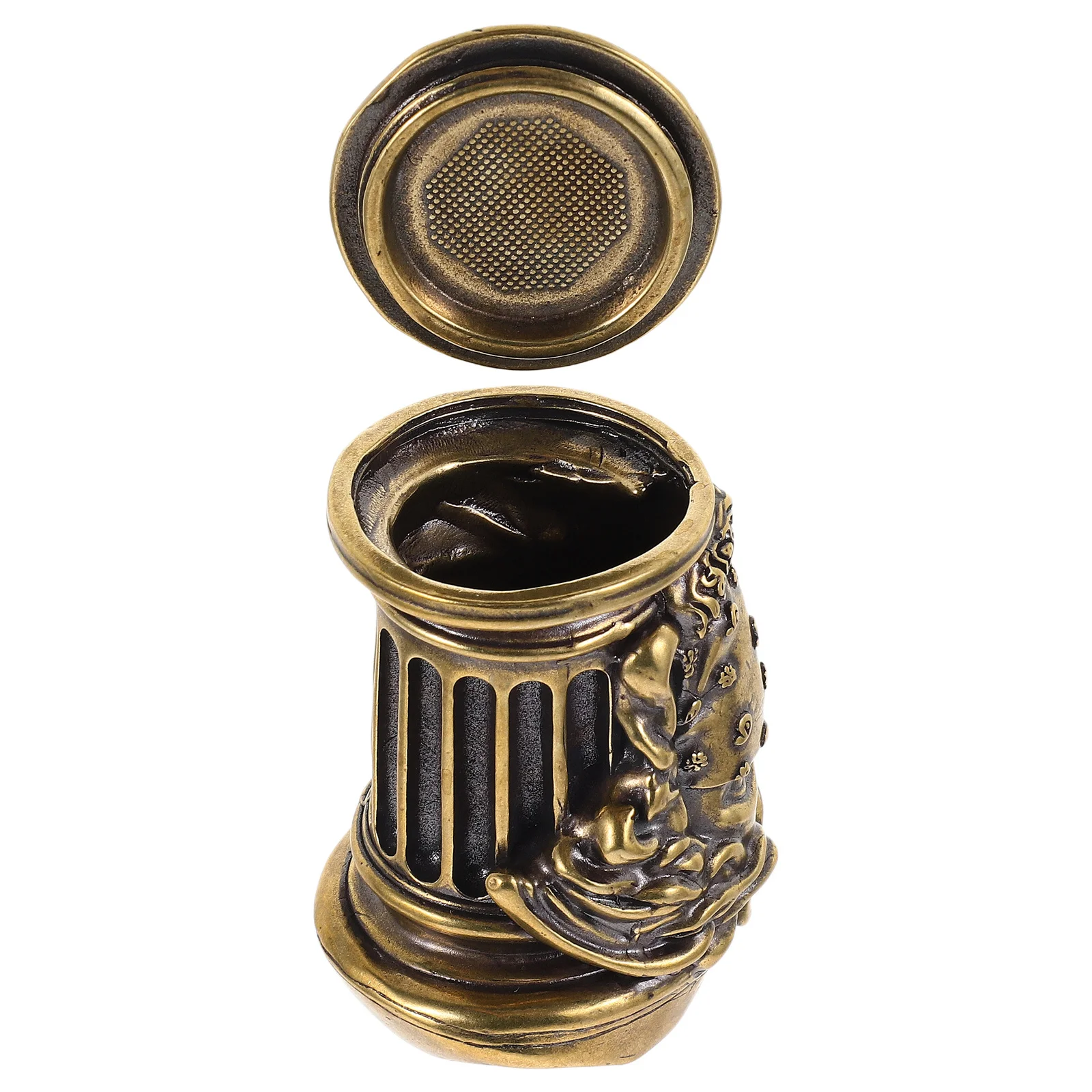 

Copper Holder Mythological Figures Statue Retro Iron Pillar Stand Decorative Candlelight