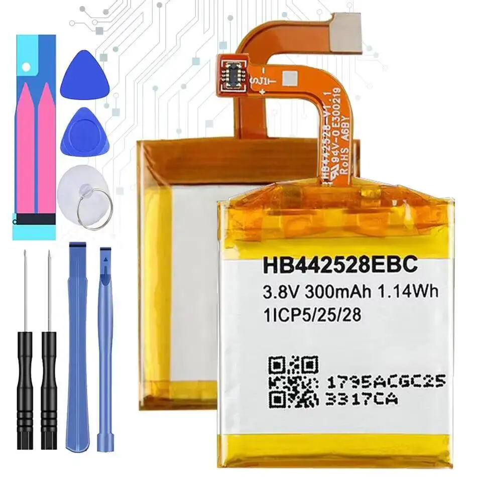 

Высокоэффективный долговечный аккумулятор для часов емкостью 300 мАч для часов Huawei 1 Watch1 HB442528EBC