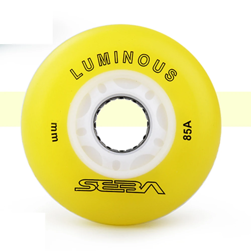 

Оригинальное колесо SEBA LUMINOUS, 8 шт., светодиодное колесо 85A 62 64 68 70 72 76 80 мм, флэш-колеса для скейтбординга, освещение, раздвижные роликовые шины Patine