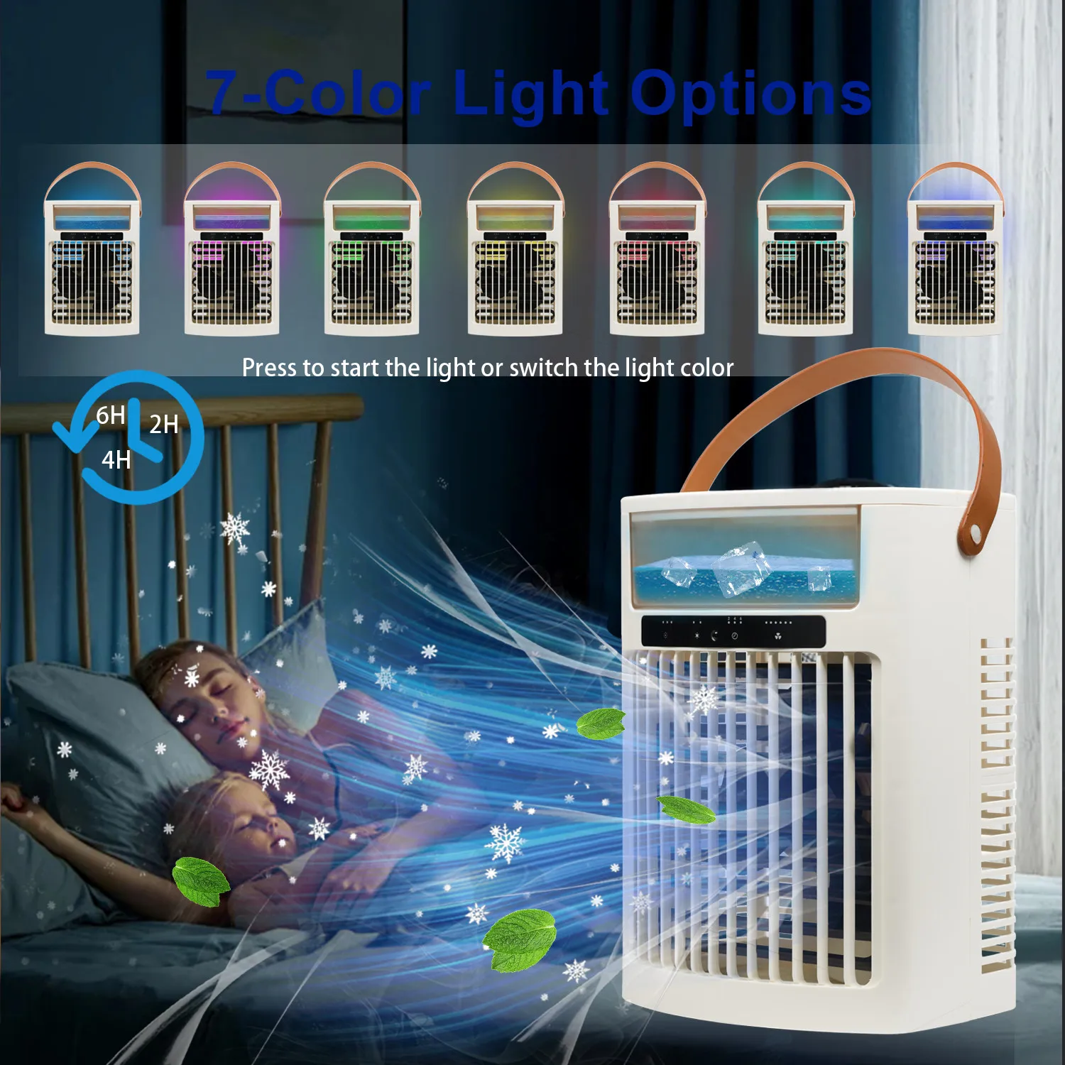 

Household 1000ML Small Portable Timed Water-cooled Fan USB Charging Plug-in Fan with Multifunctional Remote Control