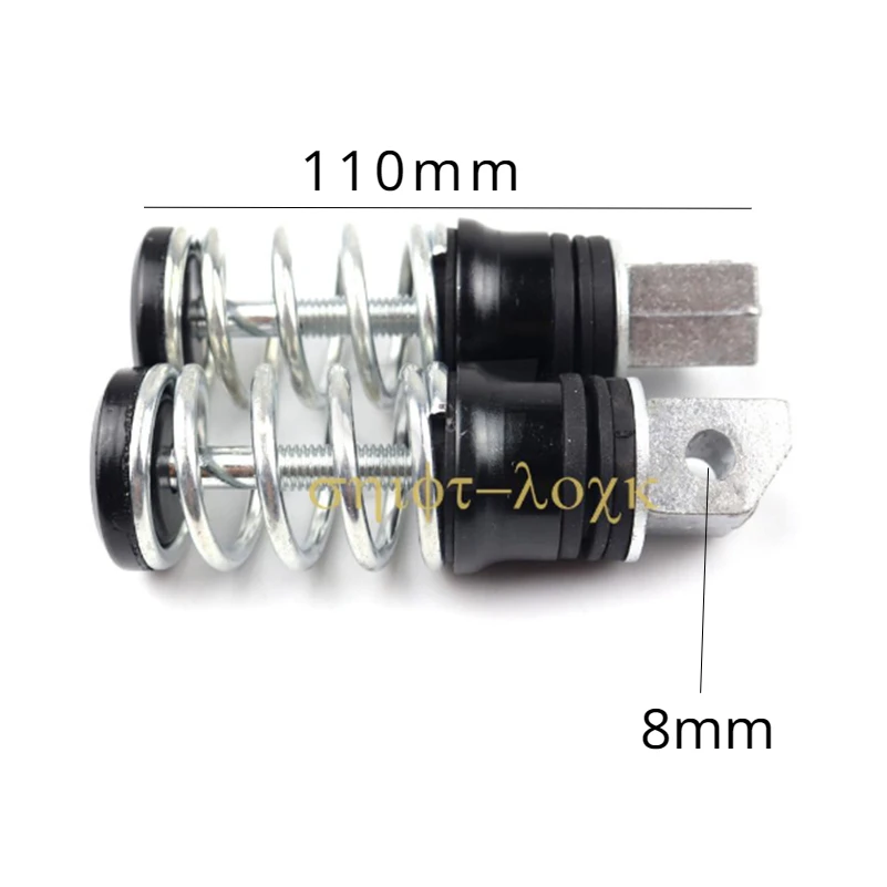 8MM Hole Motorcycle Rear Passenger Foot Pegs Pedals Aluminum Rear Spring Footrest Pegs Pedal  Moto Accessories