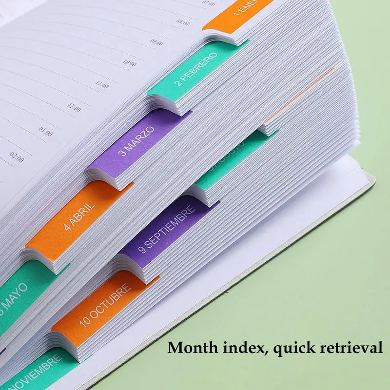 Task Notebook for Work To Do List PU Leather Notebook 2024 Planner Journal for Work Schedule Business Portable Notepad for