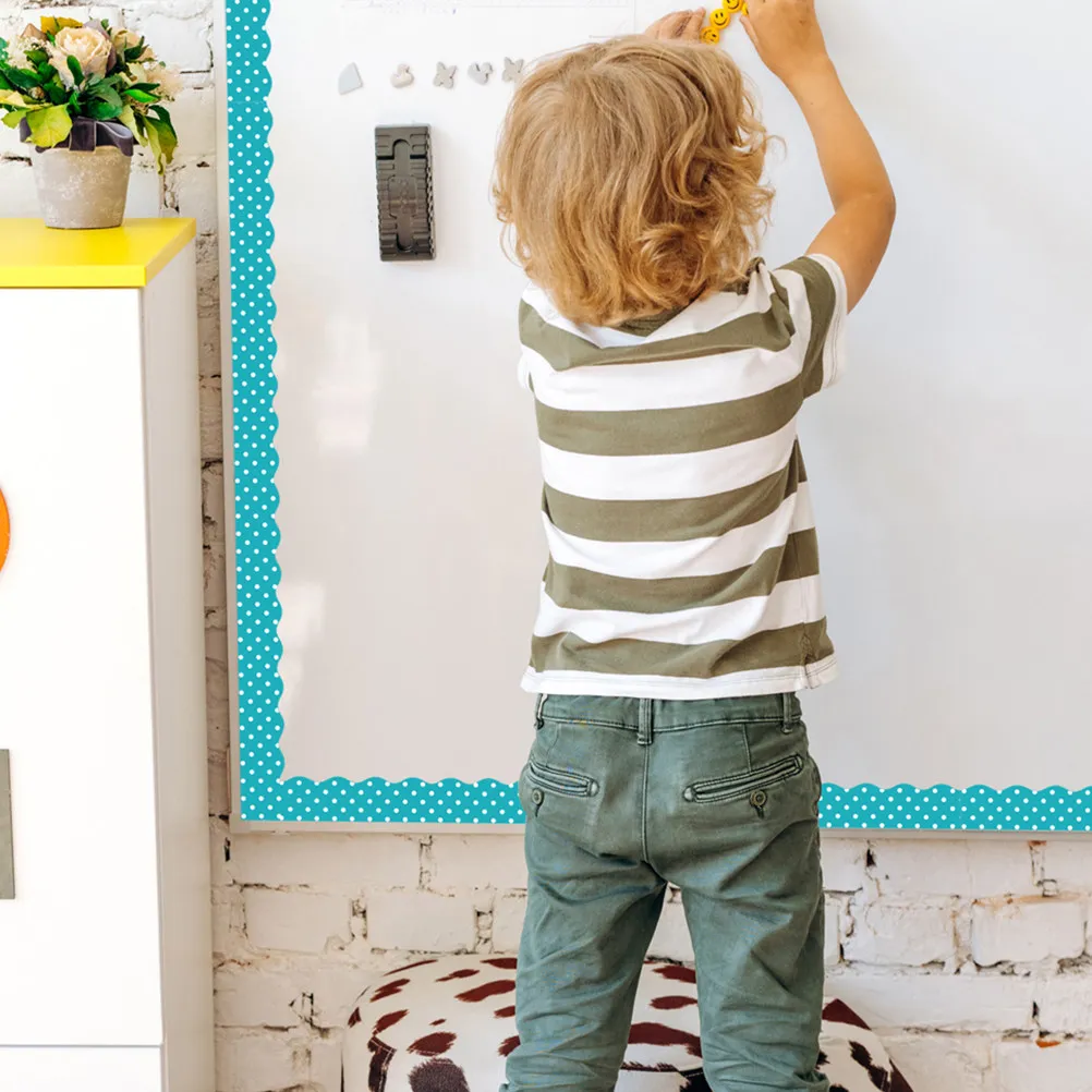 12Pcs Magnetic Bulletin Board Border PVC Decorative Trim Blackboard Whiteboard Classroom Office Festival Supplies Removable
