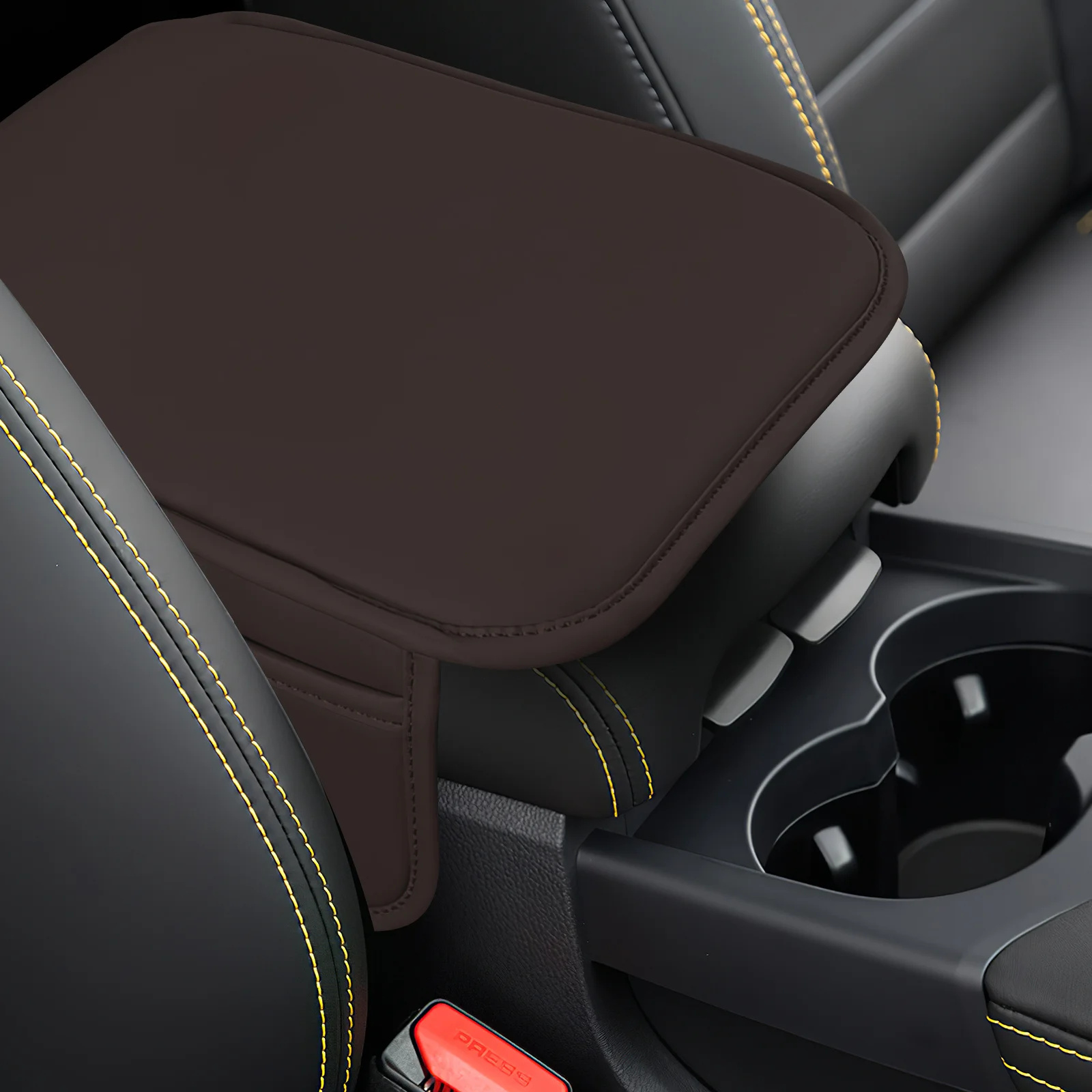 

Universal Car Center Console Cover Armrest Pad Non Slip Soft Stain Resistant Multifunctional With Pockets Fits Most Vehicles Car