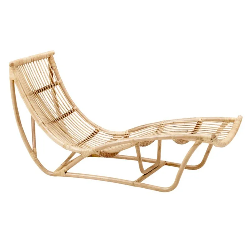 

Beach Chair Home Recliner Balcony Real Rattan Bed Natural Vine