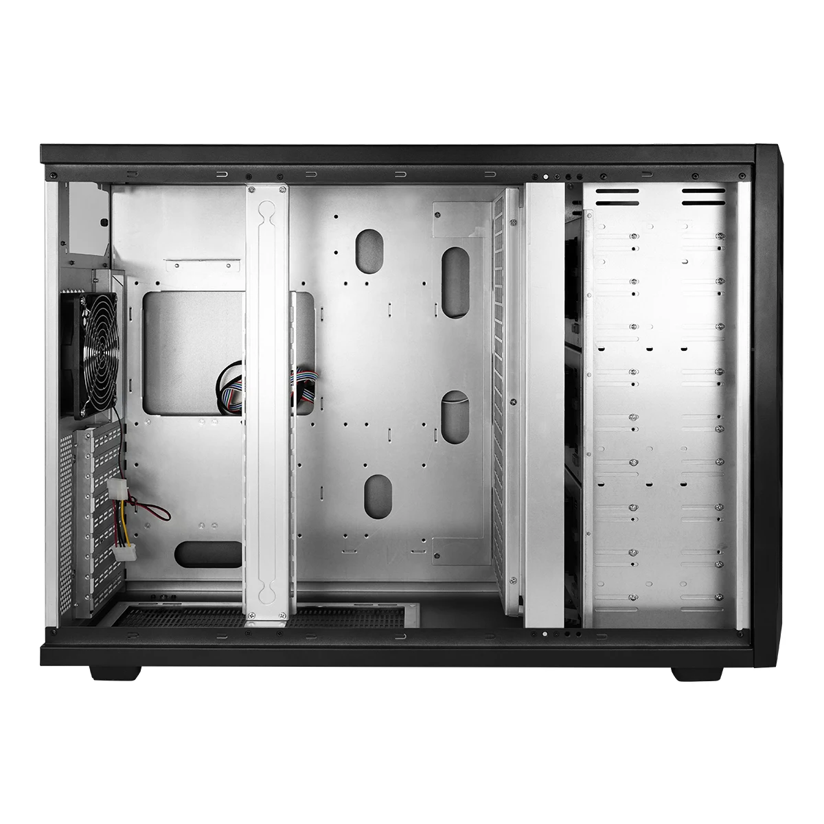 Tower Server Case 360+240 Dual Liquid Cooling With Fan Audio Jack USB 3.0 1.0-1.2mm Steel 9 PCIe 670mm Depth Cloud Big Data