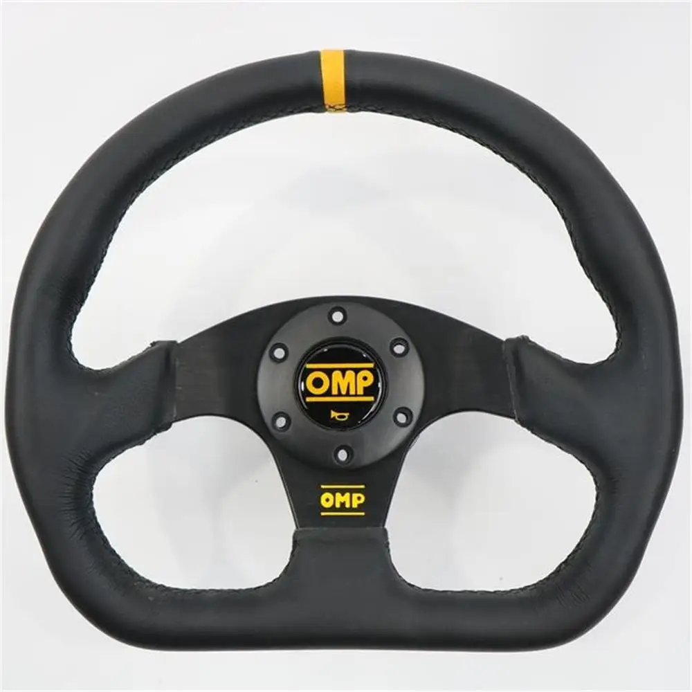 13 inch i car modification universal 320mm D-type steering wheel with suede flat bottom simulation racing steering wheel