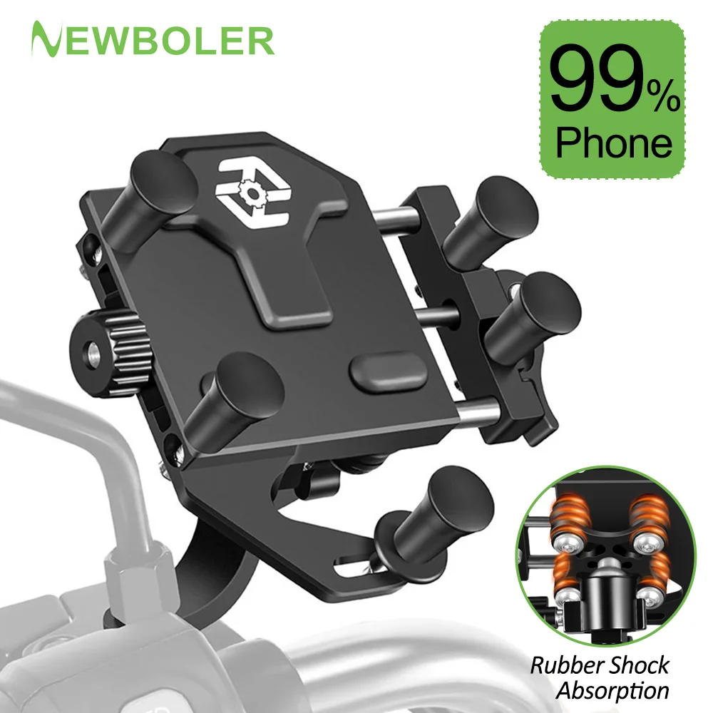 

Новый мотоциклетный держатель для телефона, универсальный амортизирующий кронштейн из сплава для мотоцикла, велосипеда, навигационный кронштейн на 360° ° Поворотная регулируемая подставка