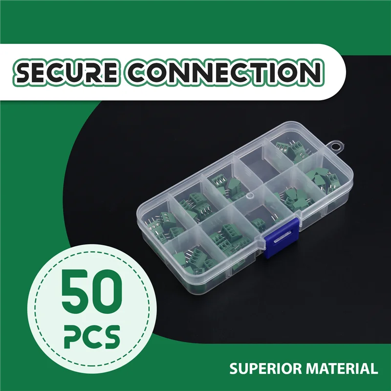 【تخفيضات سريعة】50 قطعة 2.54 مللي متر ارتفاع المشبك Kf128-2.54 Pcb برغي محطة كتلة DG308-2.54 مللي متر MPT0.5/-2.54 EK254V 2/3/4P موصل