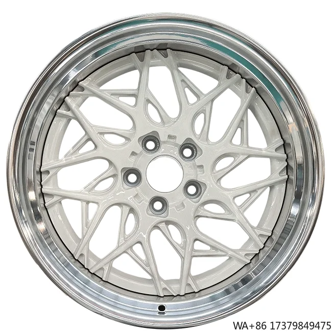 

Custom 18-Inch Polished Lip White Alloy Wheels Aftermarket Forged Mesh Design Car Rims Passenger Car Wheels