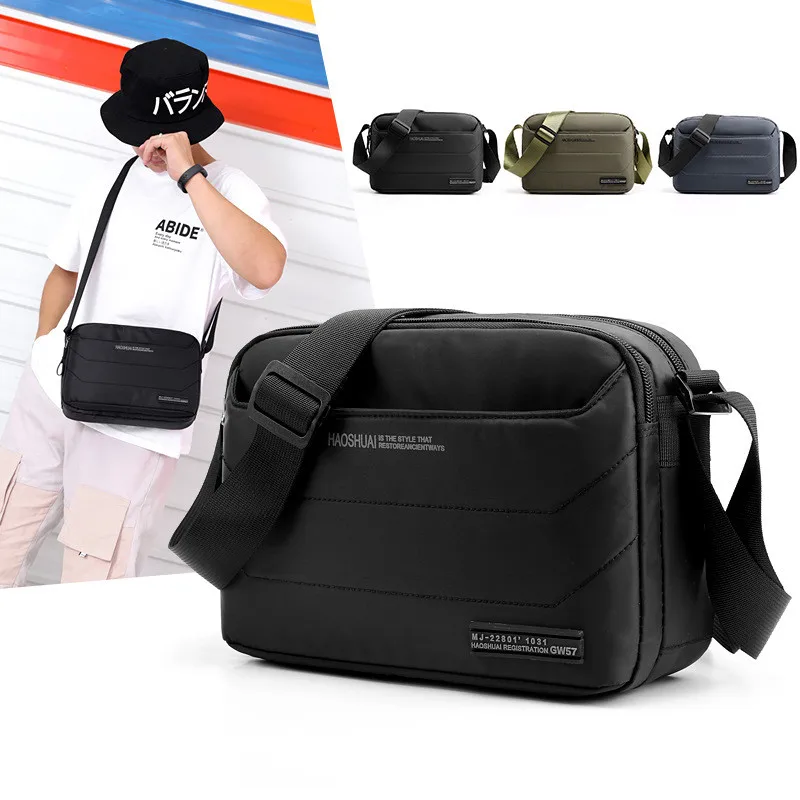 Bolso cruzado de nailon para hombre, bandolera de hombro, informal, para viaje, novedad de 2024