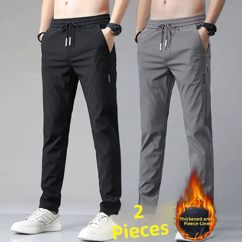 

Thiened Fce мужские повседневные брюки осень-зима прямые свободные рабочие брюки спортивные длинные брюки молодежная мода Sle