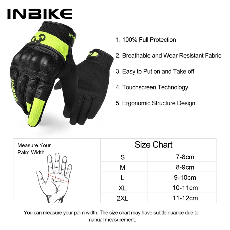 INBIKE Motorcycle Gloves for Men Motorbike Gloves Autumn Summer Motorcross Gloves Man Riding Motor Gloves For Motorcyclist IM801