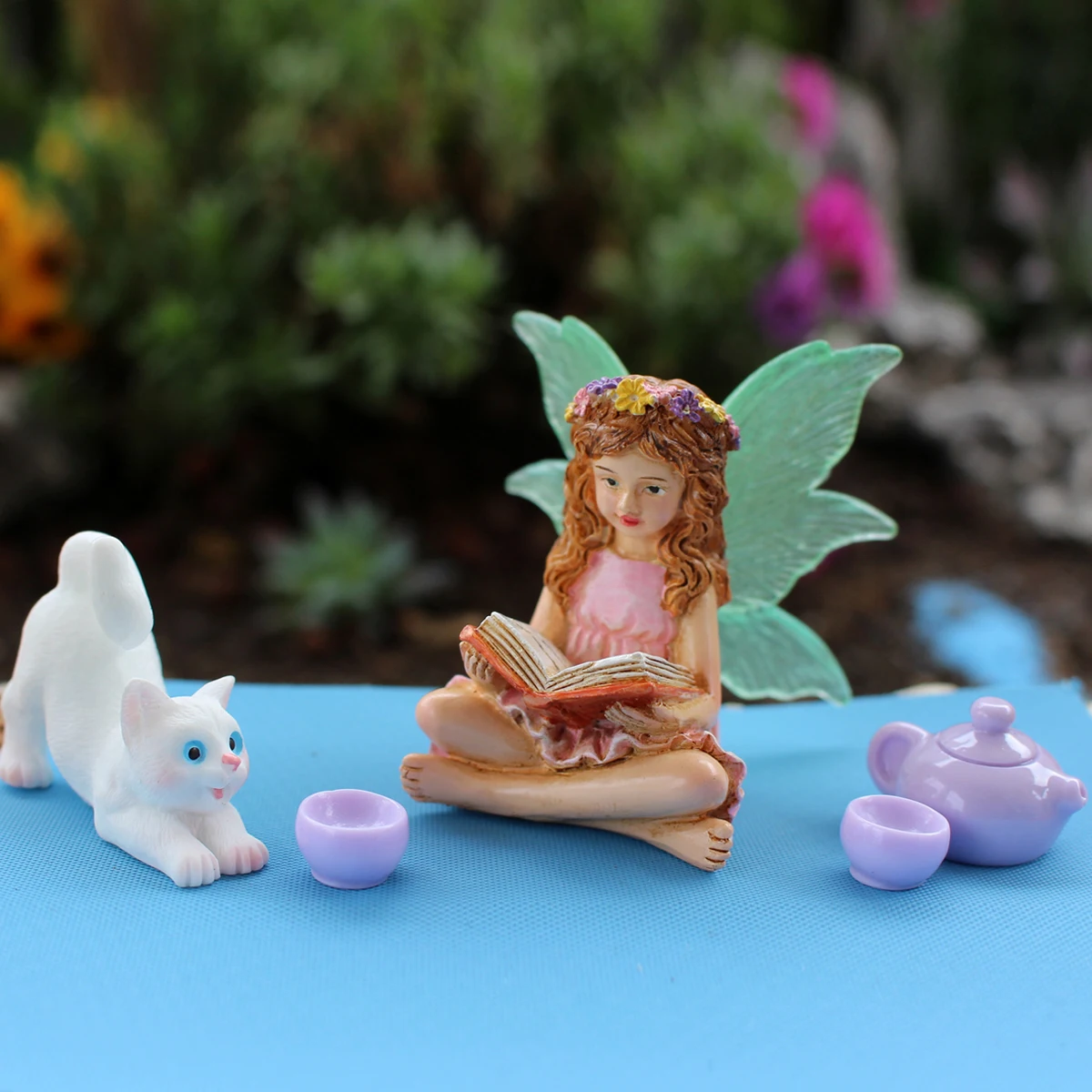 4Pc/Reading Flower Fairy - Garden Courtyard Succulent Potte…