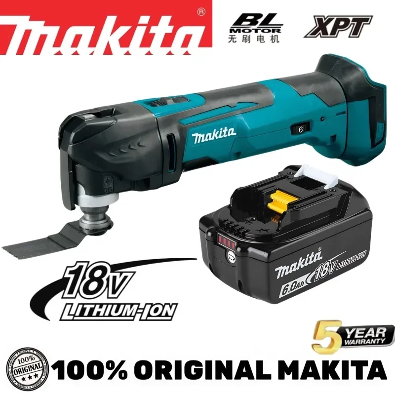 Originele Makita DTM51 draadloze multitoolset met 6 messen voor schuren, snijden, schrapen en renovatieprojecten - afbeelding 2