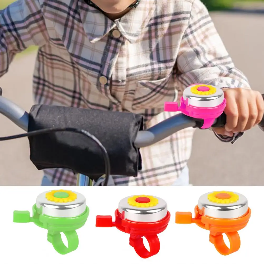 Bike Bell With Sunflower Decoration Clear Loud Sound Bike Alarm Bell Aluminum Alloy Children Bicycle Handlebar Bell 자전거 벨소리