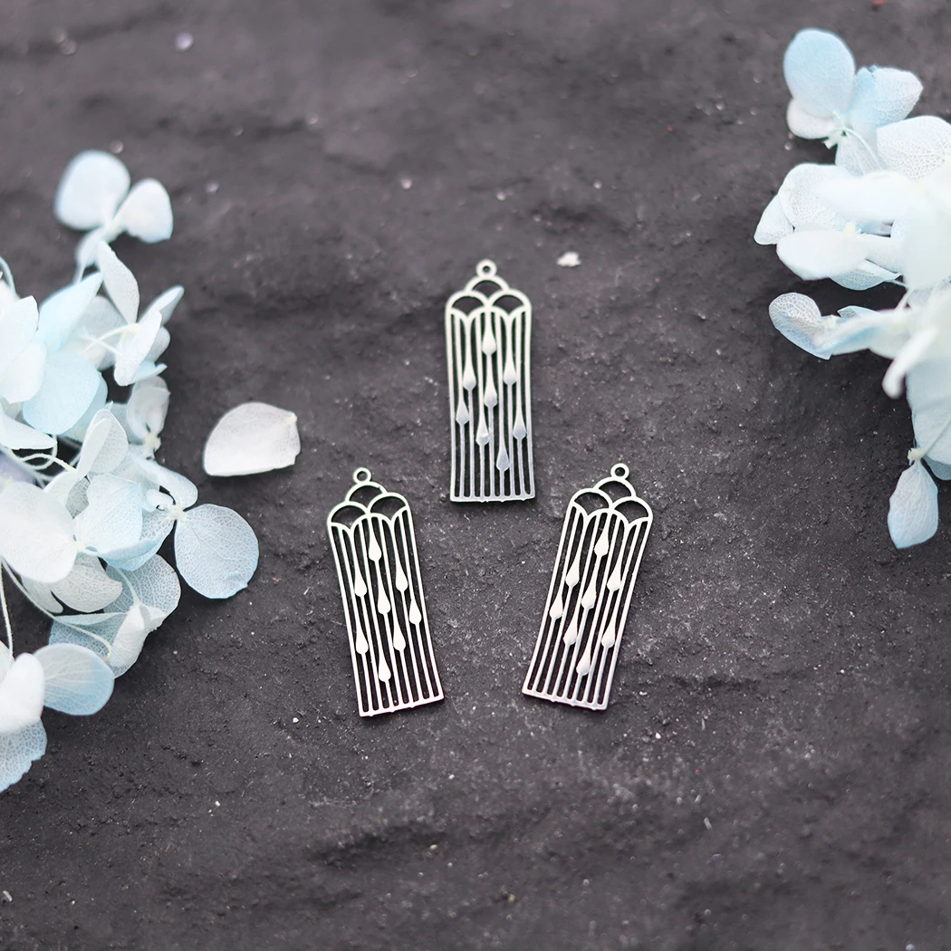 3pcs Wind Chime Charms For Jewelry Making Stainless Steel Pendant Handmade DIY Necklace Bracelet Earrings Accessory