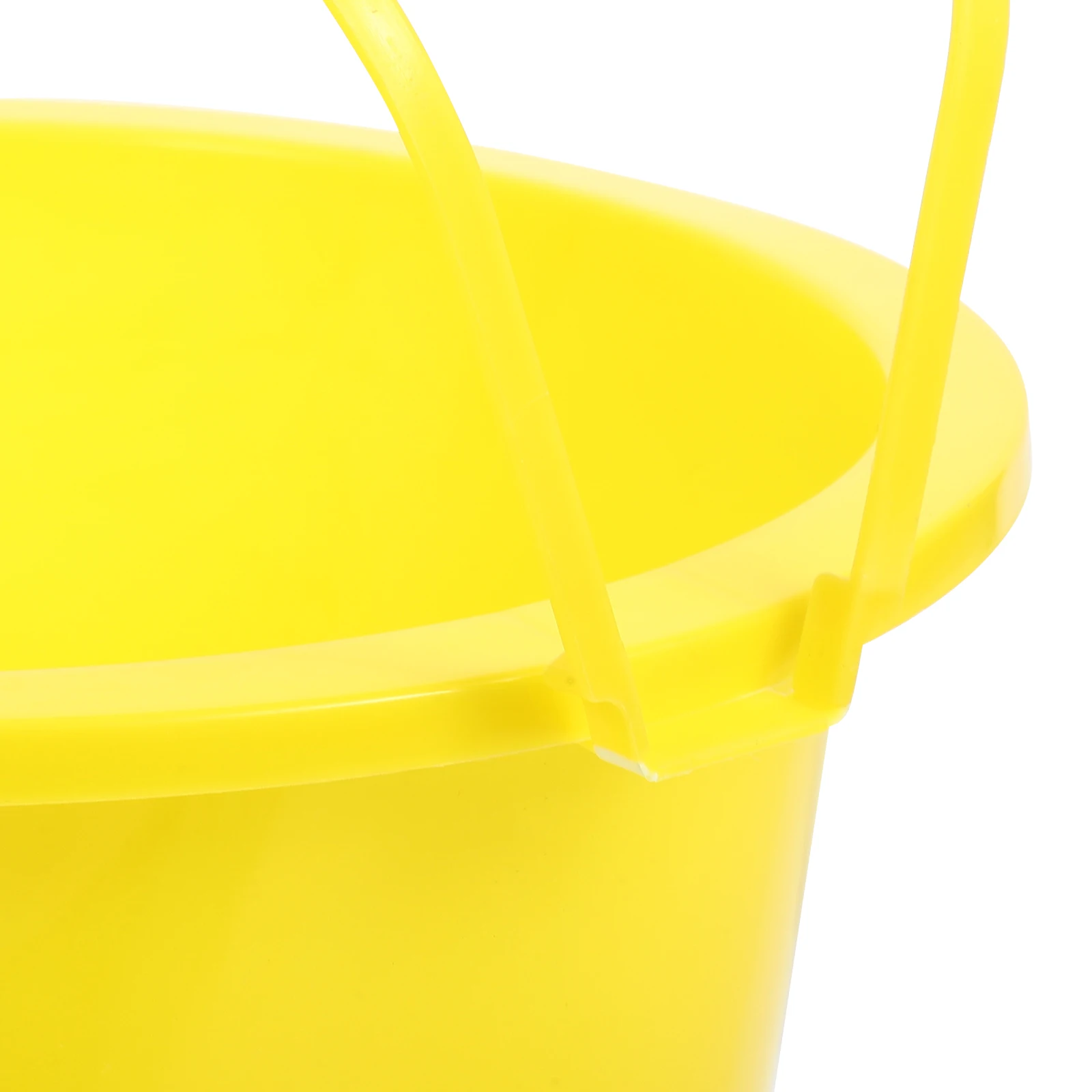 

Plastic Beach Small Empty Paint Cans Handheld Yellow Paint Bucket Outdoor Containers Lightweight Durable Storage Bucket
