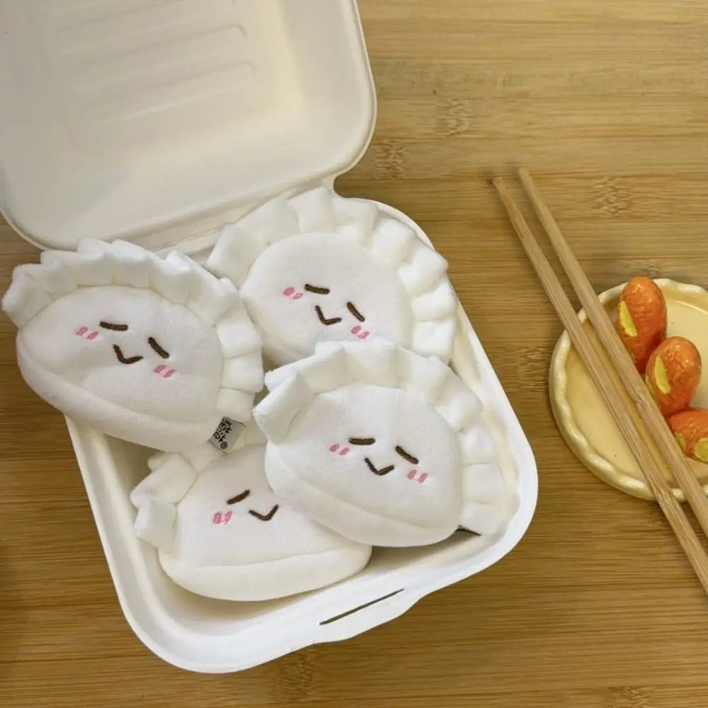 Koreaanse stijl schattige dumplings portemonnee charmes Japanse stijl cartoon pluche portemonnee portemonnee sleutelhanger oortelefoon opbergtas meisje