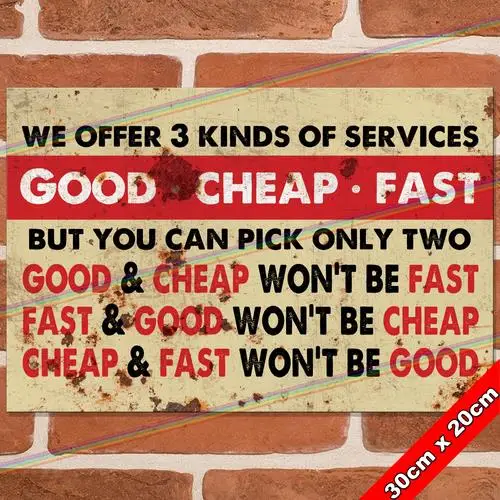 GOOD CHEAP FAST 30cm Metal Signs Mancave Shed Bar Garage Funny Gift Tin Sign UK --Tin Sign